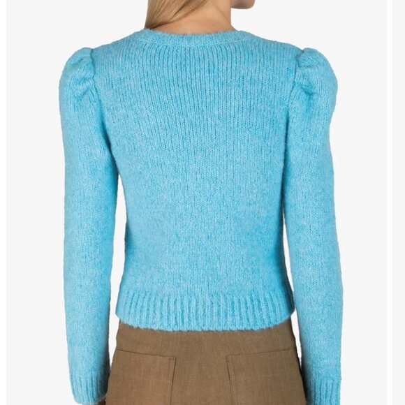 Derek Lam 10 Crosby Locken Puff Sleeve Sweater in Light Blue - Women's - Picture 4 of 12